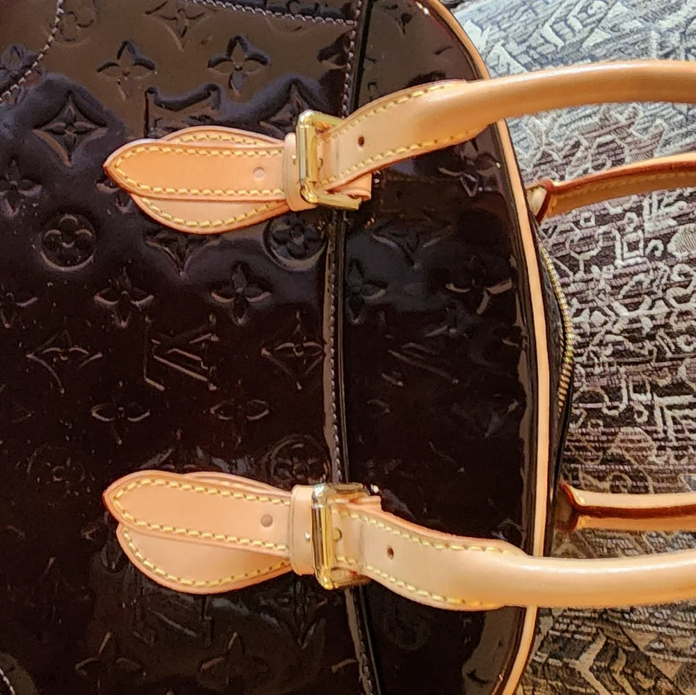 Authentic Louis Vuitton Amarante Monogram Vernis Bag/Dust Bag/Coa/Pristine - Picture 5 of 7